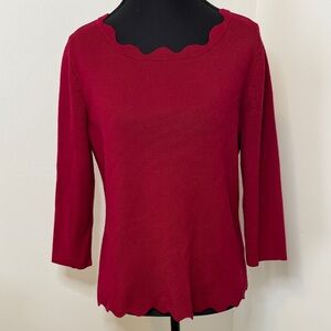 Cable & Gauge Burgundy Knit Sweater